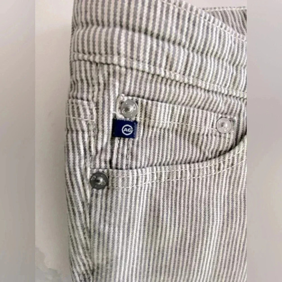 AG Adriano Goldschmied The Stilt Roll-Up Striped Cigarette Jeans Women’s 27R EUC - Picture 3 of 11